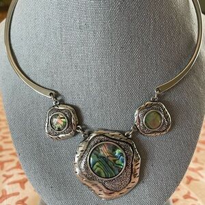 PARK Lane Ariel Abalone Statement Necklace. EUC